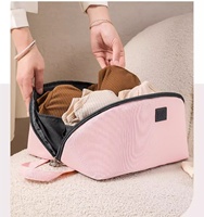 Organisateur de vêtements portable, grand sac de rangement pour soutien-gorge, sous-vêtements, chaussettes, culottes - Solution de rangement pratique pour les voyages