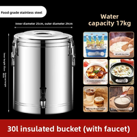 Gewerblicher 10L Silberner Thermobehälter aus Edelstahl 304 für Kantinen, Restaurants und Buffets