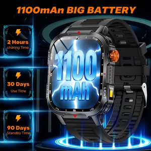 Reloj Inteligente SENBONO V35 Grande, 1100mAh, Brújula, Asistente de Voz, Llamadas Bluetooth, Múltiples Modos de Ejercicio, Relojes Inteligentes Deportivos para Hombre - Product Image 4