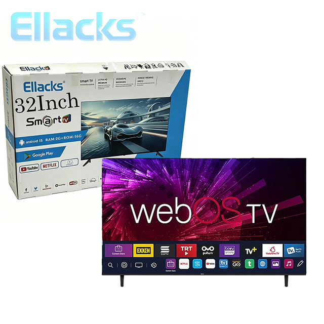 Factory Hot Selling 32 Inch Frameless Multi System Smart TV DVB T2 4K HD FHD UHD Digital Large Screen 40 50 55 65 75 85 98 Inch