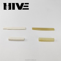 HHIVE Chevalet de guitare folk à 6 cordes en os de bœuf de haute qualité, pièces de rechange pour instruments à cordes