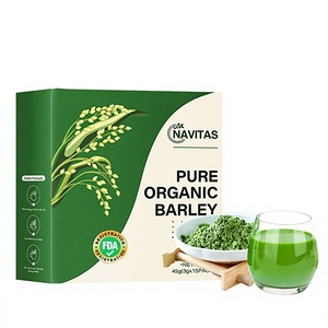 Commerce transfrontalier Asie du Sud-Est Poudre d'herbe d'orge biologique Poudre de jus vert 45g 15 paquets NAVITAS Pure Barley Grass - Product Image 1
