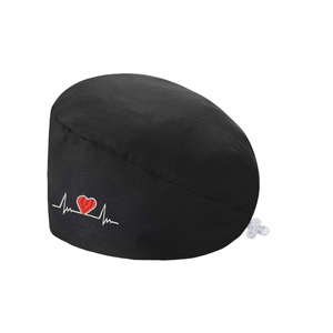 Cappelli Chirurgici Personalizzati con Interno in Raso e Stampa ECG, Berretti da Infermiera per Donne, Cappelli Medici con Clip per Badge, Forniture per Uniformi Ospedaliere - Product Image 5
