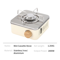 Réchaud à gaz butane portable pliable pour le camping en plein air, 2800W, allumage électronique, acier inoxydable, sûr, pour pique-nique, chasse