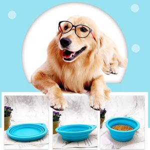 Bol pliable en silicone pour animaux de compagnie, très vendu, compatible lave-vaisselle, qualité alimentaire, portable, bol de voyage pliable en silicone pour animaux de compagnie - Product Image 2