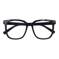 QUEJOEY Nuevas gafas cuadradas negras vintage para hombres y mujeres, gafas ópticas con bloqueo de luz azul, listas para prescripción médica, transparentes