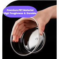 Fabrieks prijs Kristalheldere PET Deli Bakjes Met Deksels 117mm 8oz 12oz 16oz 24oz 32oz Ronde Voedselbakjes Afhaalbakjes