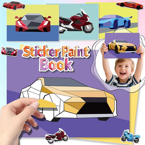 Libro di Adesivi per Bambini, Libro <span class=keywords><strong>da</strong></span> <span class=keywords><strong>Colorare</strong></span> <span class=keywords><strong>e</strong></span> con Adesivi per Viaggi in Auto, Essenziali per i Viaggi su Strada, per Bambini dai 2 agli 8 Anni - Product Image 1