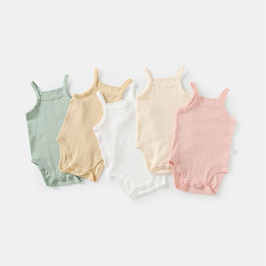 Combinaison d'été OEM ODM pour bébé fille, <span class=keywords><strong>en</strong></span> coton, avec bretelles, mignonne, pour <span class=keywords><strong>nouveau</strong></span>-<span class=keywords><strong>né</strong></span> - Product Image 2