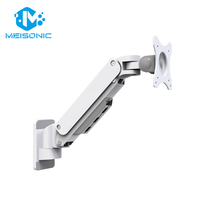 Support d'écran Meisonic M8-WA01KB-DK en alliage d'aluminium blanc, nouvelle version, inclinable, capacité de charge de 10 kg, pour écrans de 11 à 32 pouces