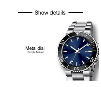 Montres de sport de luxe en acier inoxydable, montres automatiques de plongée pour hommes, montres de plongée 30 atm, logo personnalisé, montre de plongée