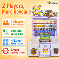 Machine à grue d'arcade à monnayeur pour 2 joueurs, jeu de distribution de prix en métal avec accepteur de billets, pour centre de jeux, garantie 1 an
