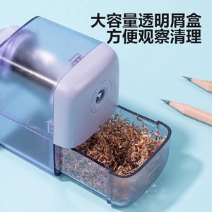 Deli X60 Pencil Sharpener Geometric Design Manual Hand Crank Automatic Feeder For Students Children - Product Image 4