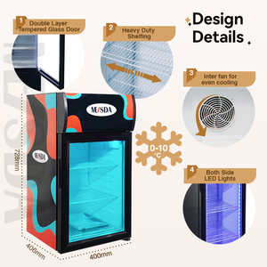 Meisda sc40b ציוד קירור קטן מותאם אישית קירור זכוכית 40l עם צ 'ה - Product Image 3