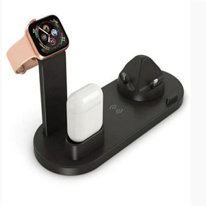 10W Qi inalámbrico <span class=keywords><strong>cargador</strong></span> <span class=keywords><strong>de</strong></span> muelle <span class=keywords><strong>de</strong></span> la Estación 4 en 1 para Iphone Airpods Micro USB tipo C soporte <span class=keywords><strong>de</strong></span> carga rápida 3,0 para el <span class=keywords><strong>cargador</strong></span> <span class=keywords><strong>de</strong></span> <span class=keywords><strong>Apple</strong></span> <span class=keywords><strong>Watch</strong></span> - Product Image 1