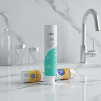 Tubes de dentifrice personnalisables en plastique blanc/ABL de 100 ml et 120 ml avec bouchon à vis, couvercle à clapet spécial dentifrice pour usage quotidien
