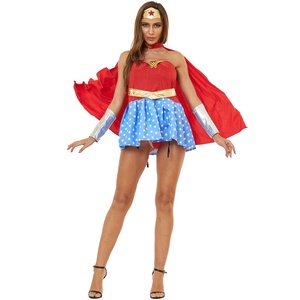 Costume de la série télévisée <span class=keywords><strong>Supergirl</strong></span> pour femmes, robe de costume de bande dessinée Wonder Woman, corset - Product Image 2