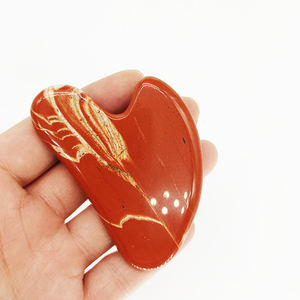 Wholesale Rose Quartz Guasha Face Body Massage Scraper Heart Shape Jade Pink Gua Sha Stone - Product Image 3