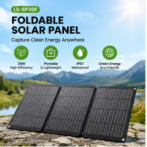 LS-SP30F Foldable <b>Solar</b> <b>Panel</b> 30W <b>Portable</b> Monocrystalline Waterproof Outdoor Charging Module for Camping Travel - Product Image 1