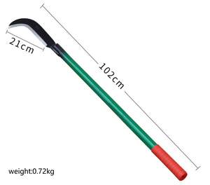 Falce da Giardino in Acciaio al Manganese con <span class=keywords><strong>Manico</strong></span> <span class=keywords><strong>Lungo</strong></span> per Uso Agricolo, Tagliaerba per Steli di Mais e Erba con Design Confortevole - Product Image 2