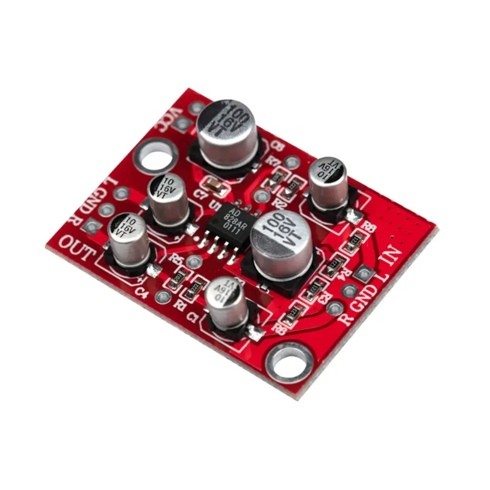 Dc 5V-15V 12V ad828 Stereo Preamp Board khuếch đại công suất Preamplifier mô-đun