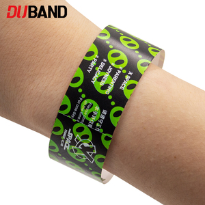 Pulseras anchas de papel térmico para eventos, bandas de identificación imprimibles personalizadas, impermeables y resistentes al desgarro para un acceso seguro - Product Image 4