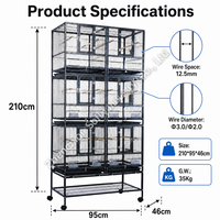 Facile à nettoyer 	 Grande décoration de nichoir pour oiseaux reproducteurs 	 Cage pour perroquet 98cm 	 Cage pour perroquet 	 Cages à oiseaux à vendre