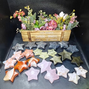 Prix <span class=keywords><strong>de</strong></span> gros : Artisanat <span class=keywords><strong>de</strong></span> guérison en cristal naturel (Quartz <span class=keywords><strong>rose</strong></span>, Obsidienne dorée, Citrine) avec sculpture étoile en cristal, en matériaux mixtes, pour cadeaux - Product Image 3