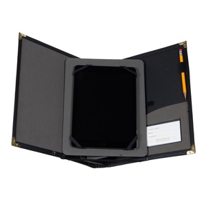 Делюкс А4, черная официальная демонстрация из искусственной кожи, музыкальная панель для хора, записная книжка, папка для файлов с латунным покрытием, Стальные Угловые протекторы - Product Image 5