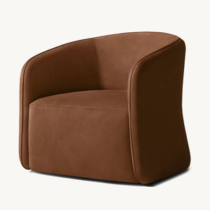 Sassanid OEM Design sculptural norvégien moderne Ameublement de salon de luxe Chaise pivotante en cuir de qualité supérieure Gia - Product Image 1