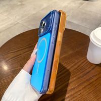 Coque transparente magnétique mate avec grande fenêtre anti-chute compatible iPhone 17 PRO MAX