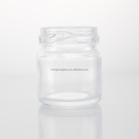 Pot en verre rond transparent de 30 ml avec couvercle à vis, pot en verre de 1 oz avec capuchon métallique pour caviar, nid d'oiseau, safran, confiture - Vente chaude