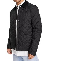 Nouvelle conception, veste bomber matelassée vintage réversible de haute qualité à col montant et boutons pour homme