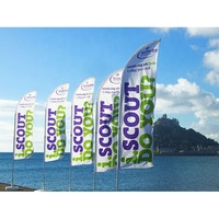 Drapeaux à plumes personnalisés, drapeaux de plage, logo imprimé pour la publicité et les événements en plein air