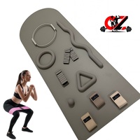 Kit de fitness CZFIT en gros pour l'entraînement de force : haltères en silicone, barre de musculation antidérapante en silicone, tapis de yoga Pilates