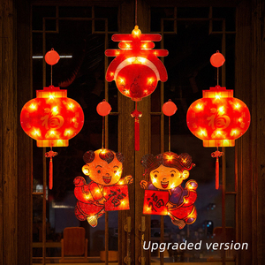 Décorations du Nouvel An, lumières suspendues 3D, lumières à <span class=keywords><strong>ventouse</strong></span>, décoration d'ambiance du Nouvel An chinois, lumières colorées lumineuses - Product Image 1