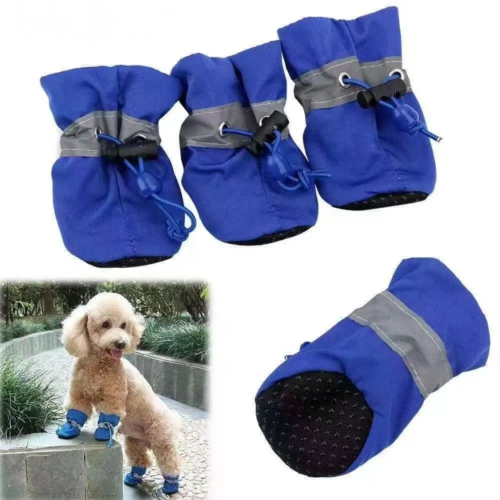 Обувь для собак-ботинки для собак и защита лап для горячего тротуара-Светоотражающая водонепроницаемая обувь для домашних животных для маленьких средних и больших собак