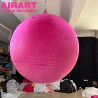 Ballon gonflable en peluche rose pour décoration de fête