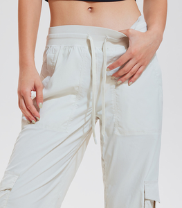 <span class=keywords><strong>Pantaloni</strong></span> da Yoga da Donna a Vita Media <span class=keywords><strong>con</strong></span> Coulisse e Doppia Tasca Laterale per Fitness e Attività all'Aperto - Product Image 4