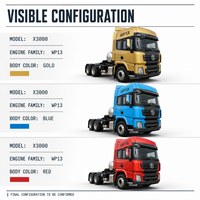 Truk Traktor SHACMAN X3000 6x4 Baru, Opsional LHD/RHD, 10 Roda untuk Logistik Pengangkutan