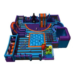 Winsun ตัวเด้งสำหรับเด็กสวนสนุกแบบเป่าลมรูปเมืองสนุกสนามเด็กเล่นกลางแจ้งสไลเดอร์กระโดดเด้งพร้อมคอร์สอุปสรรคสำหรับผู้ใหญ่ - Product Image 5