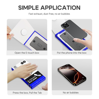 HEYBINGO E Touch 360 Cover O-Fold Verre Trempé Anti-Espion pour iPhone 17 16 15 Pro Max Film de Confidentialité Anti-Poussière