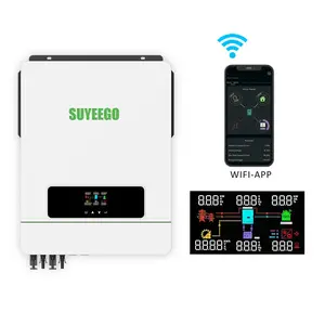 SUYEEGO solar inverter charger 8kw 8.2kw 10kw 10.2kw solar charge controller 180A pure sine wave hybrid inverter dual output