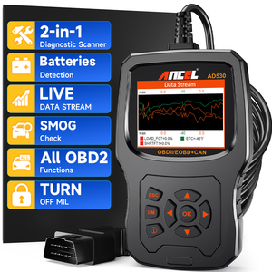 Escáner OBDII ANCEL AD530, Herramienta de Diagnóstico Automotriz, Lee y Borra Códigos de Motor con Gráficos de Datos en Tiempo Real, Actualizaciones Gratuitas de por Vida - Product Image 5