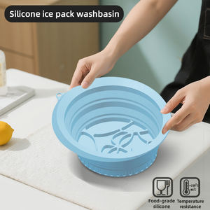 Molde <span class=keywords><strong>de</strong></span> silicona para cubitos <span class=keywords><strong>de</strong></span> <span class=keywords><strong>hielo</strong></span> con forma <span class=keywords><strong>de</strong></span> cuenco facial, bandeja <span class=keywords><strong>de</strong></span> <span class=keywords><strong>hielo</strong></span> integrada, cuenco plegable portátil para baño <span class=keywords><strong>de</strong></span> <span class=keywords><strong>hielo</strong></span> para spa <span class=keywords><strong>en</strong></span> casa, sin BPA, venta al por mayor - Product Image 3