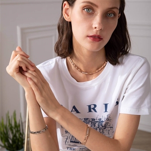 Bán Buôn Thời Trang Khắc Cá Nhân Đồ Trang Sức Thiết Lập Tinh Thể Phụ Nữ Tùy Chỉnh Tên Vàng Mạ Thép Không Gỉ Trang Sức Dây Chuyền - Product Image 4