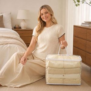 Organizador de Almacenamiento Transparente de Gran Capacidad para el Hogar, Bolsa Impermeable de PVC para Edredones, Ropa, Sábanas y Juguetes - Product Image 6