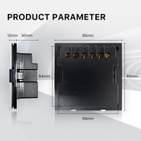 Interrupteur de contrôle de scène Wi-Fi intelligent à 4 voies avec panneau tactile en aluminium pour éclairage (10A)