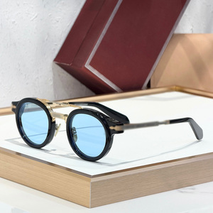 Delage Retro <b>Round</b> <b>Sunglasses</b> Brown Metal <b>Frame</b> Resin Lenses UV400 Polarized Unisex Street Style - Product Image 2