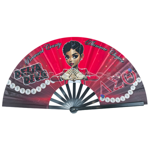 13inch số lượng lớn lớn clacking tay fan hâm mộ tre gấp người hâm mộ cầm tay lễ hội Rave da cao bồi khởi động mũ - Product Image 4